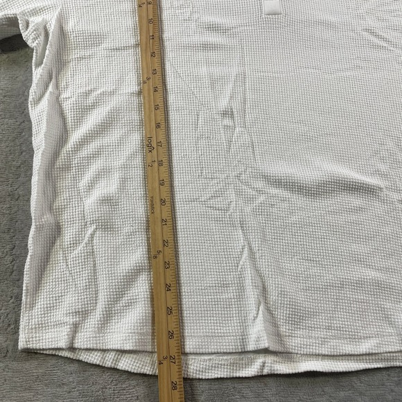 TECOVAS Henley Thermal Shirt Mens XXL White Long Sleeve Western Base Layer - Picture 5 of 11